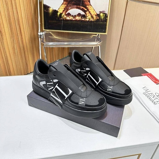 Кожаные кроссовки Valentino VL7N low-top - Black