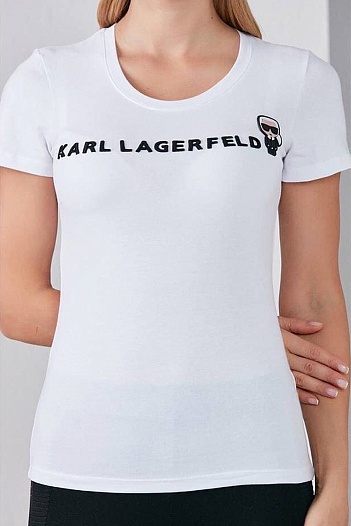 Женская футболка Karl Lagerfeld - White   