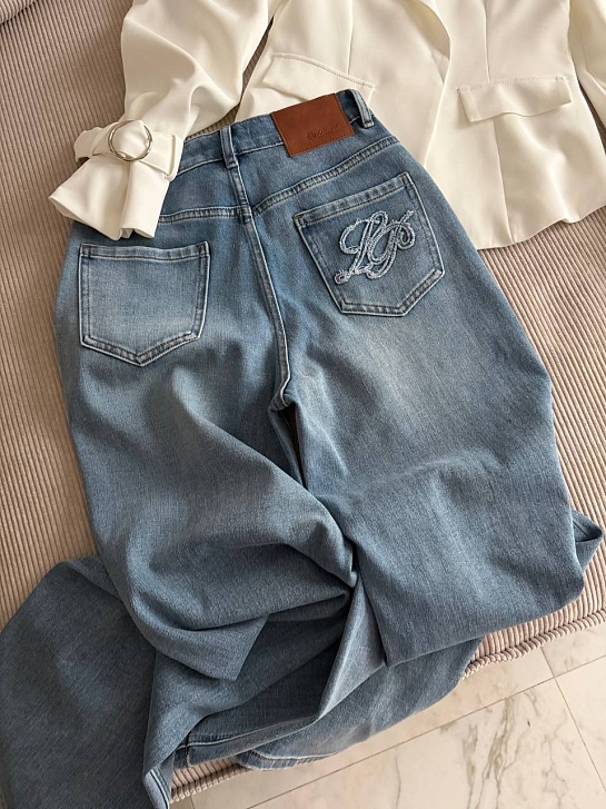 Женские синие джинсы Loro Piana premium