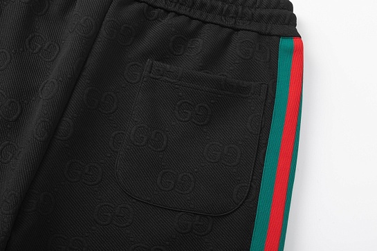 Мужские чёрные шорты Gucci GG Jacquard