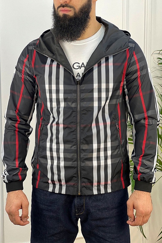 Двусторонняя мужская ветровка Burberry - Black / Grey