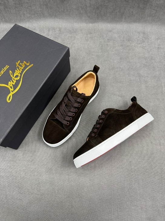 Мужские замшевые кроссовки Christian Louboutin 