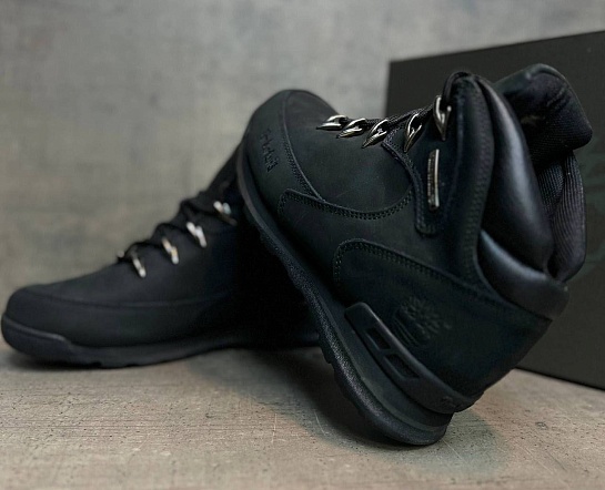 Мужские ботинки с мехом Timberland Euro Rock Hiker - Black