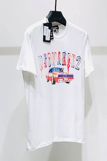 Мужская футболка Dsquared2 car-print - White   