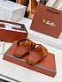 Женские замшевые шлёпанцы Loro Piana Premium - Brown