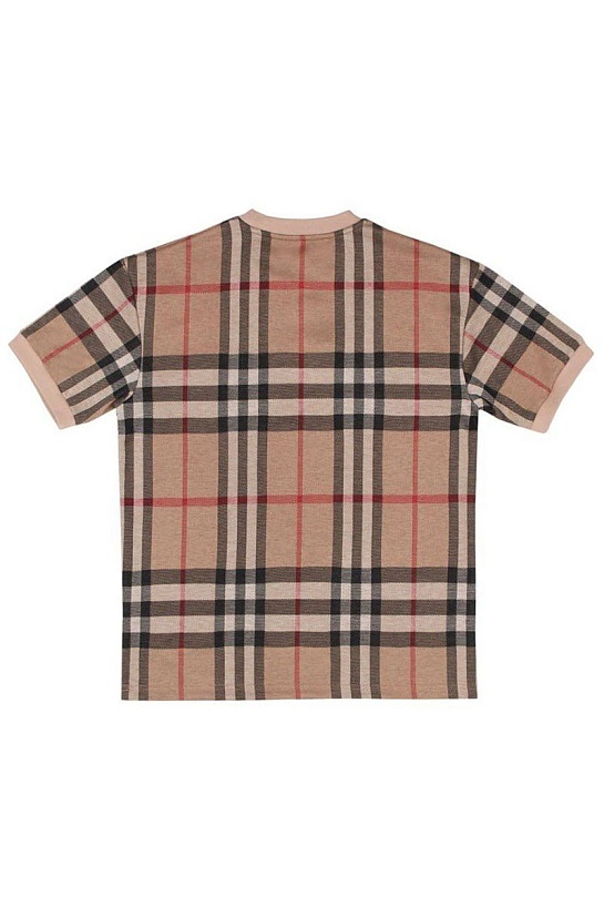 Бежевая футболка Burberry Check motif