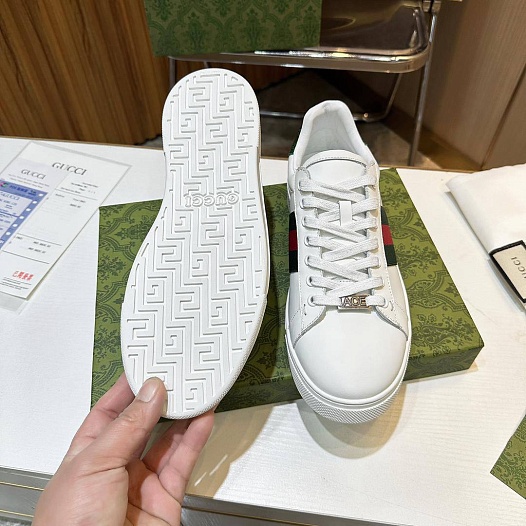 Мужские кроссовки Gucci Ace - White   