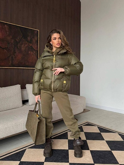 Женский костюм тройка на флисе Schiaparelli premium - Green   