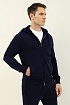 Тёмно-синяя кофта на молнии Loro Piana premium