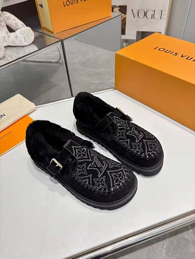 Женские меховые лоферы Louis Vuitton Colorado Comfort Mary Jane   