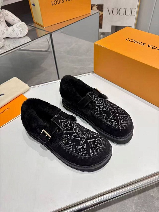 Женские меховые лоферы Louis Vuitton Colorado Comfort Mary Jane