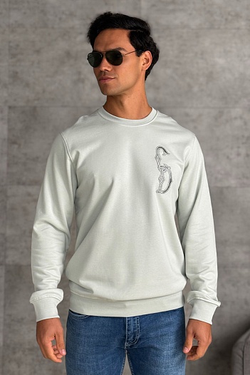 Мужской серый свитшот Dior CD Interlaced   