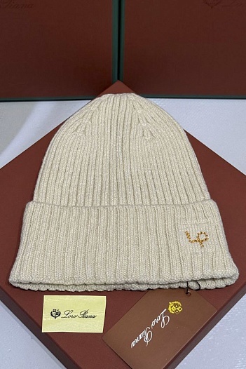 Шапка Loro Piana premium logo-embroidered - Beige   