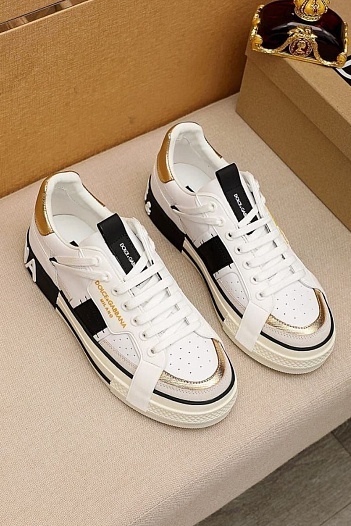 Женские кожаные кроссовки Dolce & Gabbana   