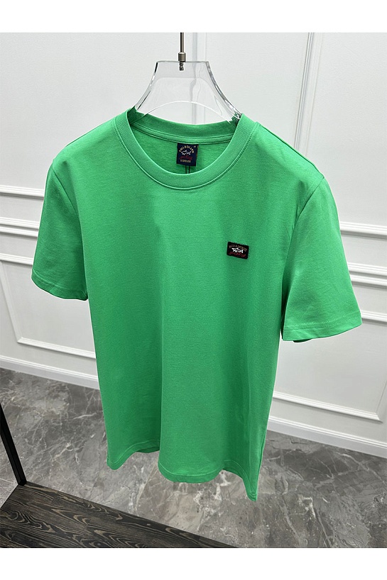 Футболка зелёного цвета Paul & Shark logo-patch
