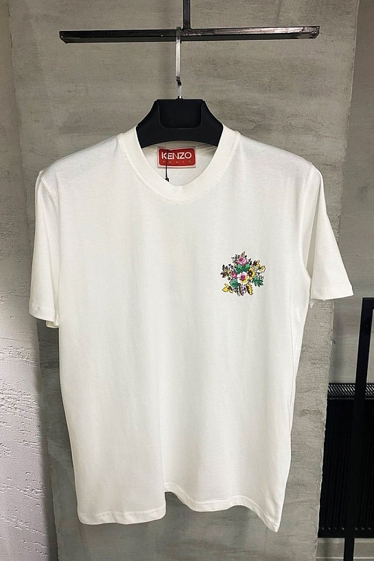Футболка белого цвета Kenzo Pop Bouquet