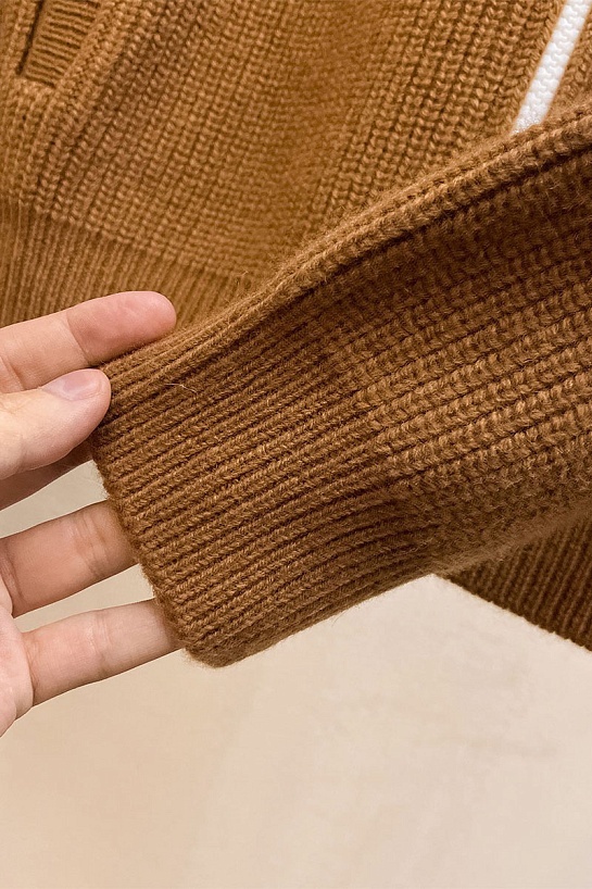 Свитер на молнии Zegna Premium - Brown