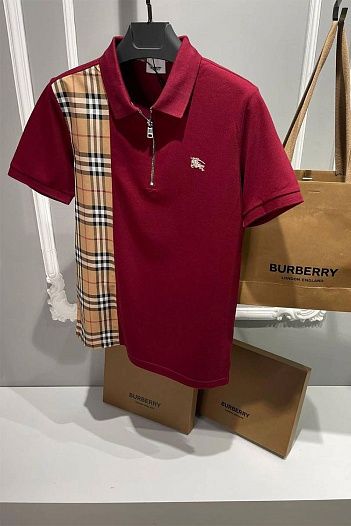 Мужское бордовое поло Burberry   