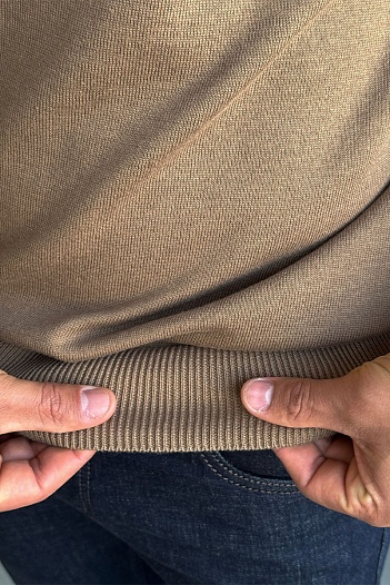 Мужской джемпер Hermes H embroidered - Brown   