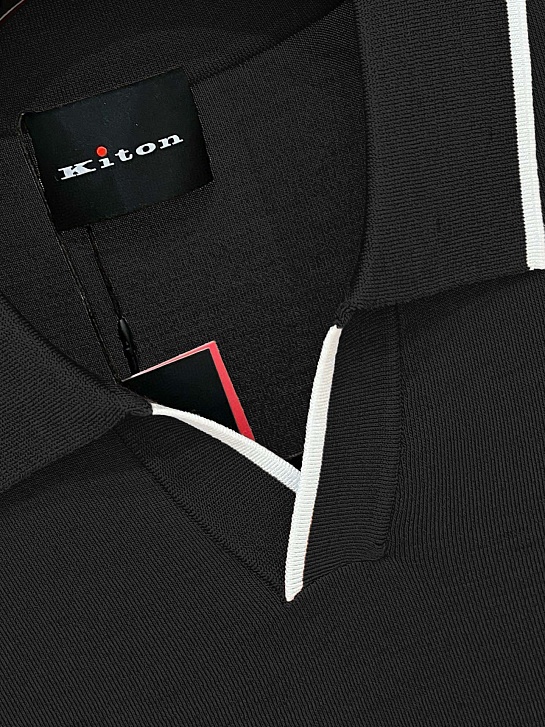 Мужское поло Kiton Premium - Black