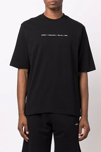 Оверсайз чёрная футболка Off-White Marker   