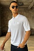 Мужское поло Stefano Ricci Eagle zip-neck - White