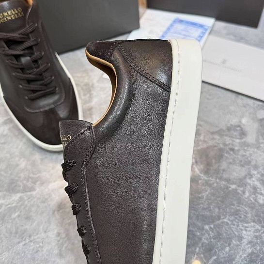 Мужские комбинированные кроссовки Brunello Cucinelli