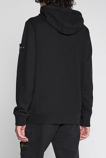 Мужская чёрная кофта на молнии Stone Island Compass-patch   