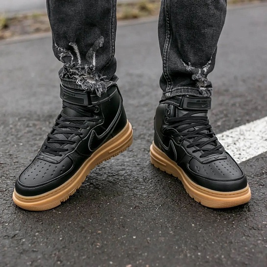 Кроссовки Nike Air Force 1 Mid Gore-Tex Black 
