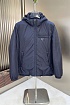 Мужской пуховик Prada logo-plaque - Navy