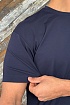 Мужская тёмно-синяя футболка Zegna logo-embroidered