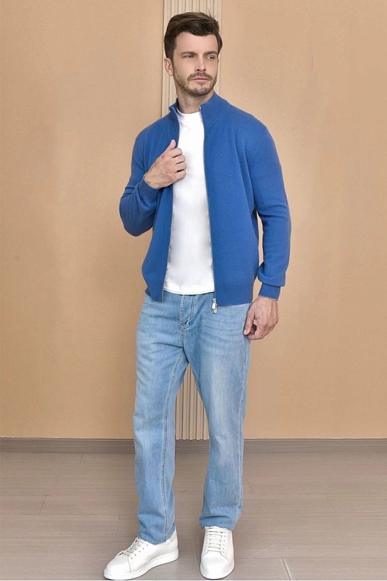 Кашемировый свитер Brunello Cucinelli Premium - Lake Blue