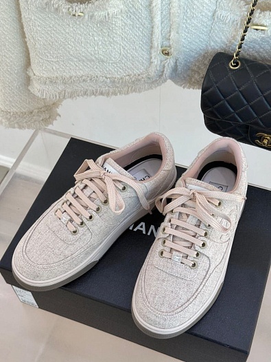 Женские кроссовки Chanel Premium - Pink   