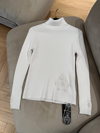 Женская мягкая водолазка Chrome Hearts premium - White   
