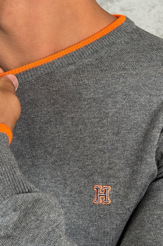 Мужской джемпер Hermes серого цвета
