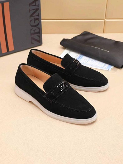 Мужские замшевые лоферы Ermenegildo Zegna   