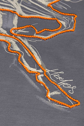 Мужская серая футболка Hermes Premium   