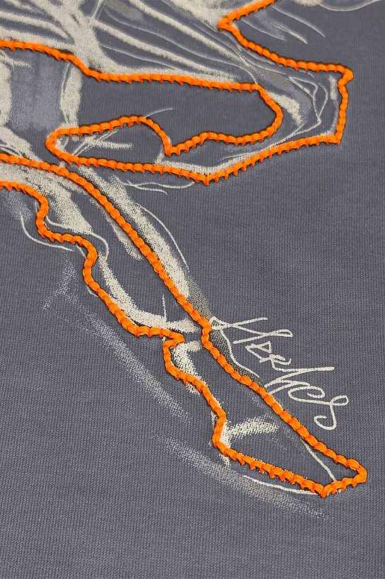 Мужская серая футболка Hermes Premium