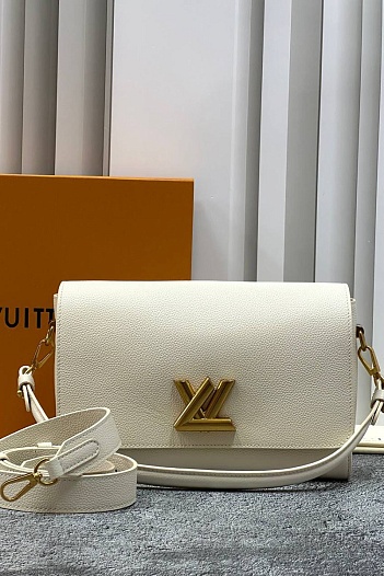 Женская кожаная сумка Louis Vuitton Soft Twist Premium 27x19x9 см - White   