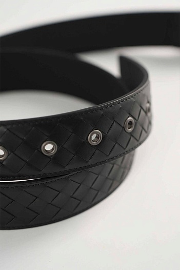 Кожаный ремень Bottega Veneta (ширина 4 см, длина 100 / 105 см)   