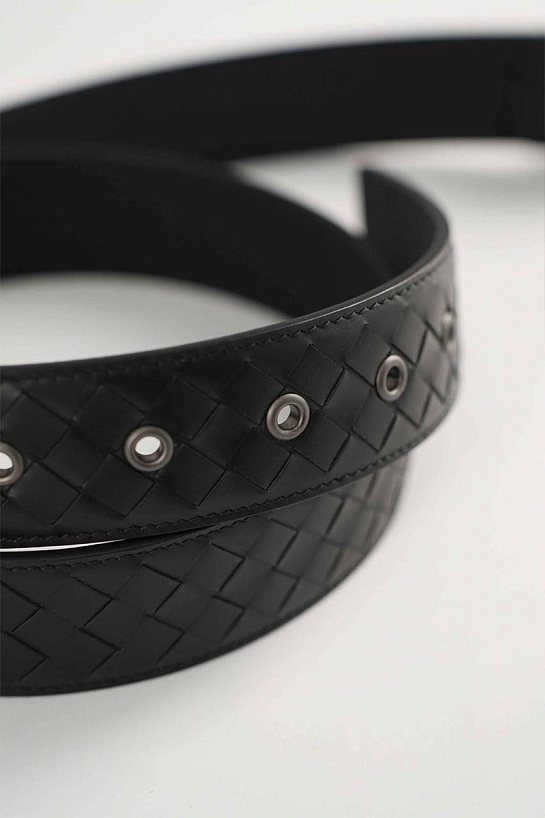 Кожаный ремень Bottega Veneta (ширина 4 см, длина 100 / 105 см)