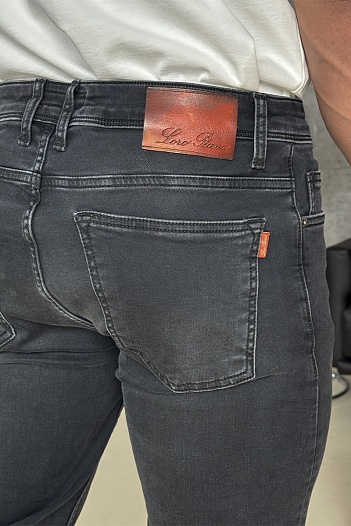 Мужские джинсы Loro Piana чёрного цвета   