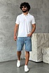 Светло-синие джинсовые шорты Hugo Boss relaxed fit