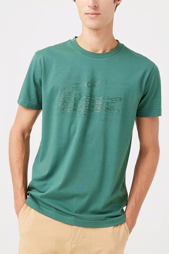 Мужская зелёная футболка Lacoste