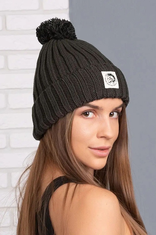 Шапка Diesel logo-patch - Khaki