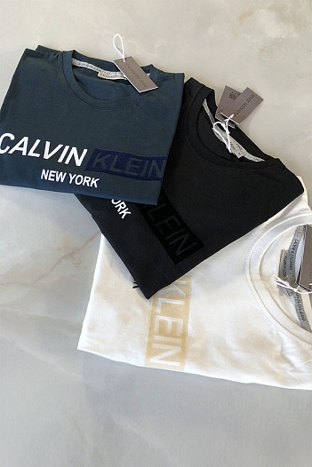 Мужская чёрная футболка Calvin Klein New York   