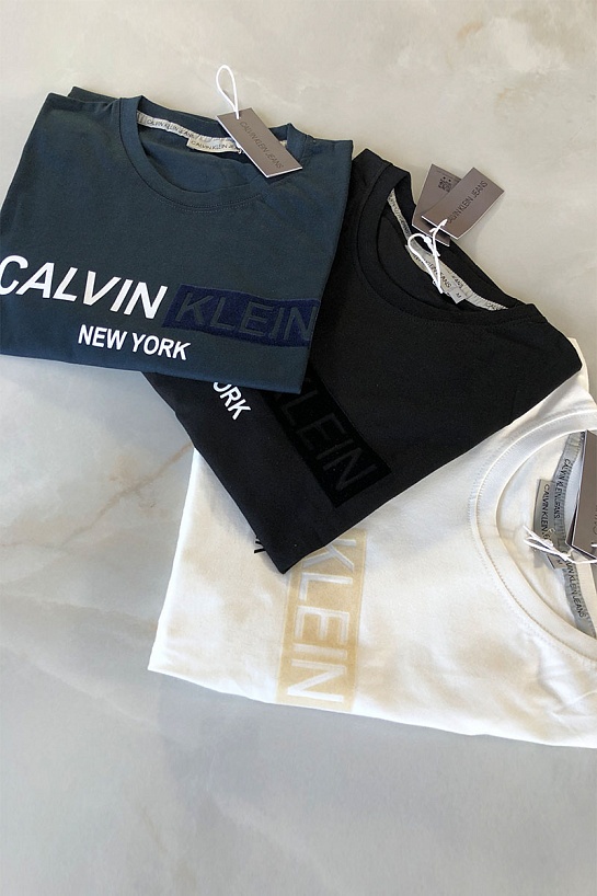 Мужская чёрная футболка Calvin Klein New York
