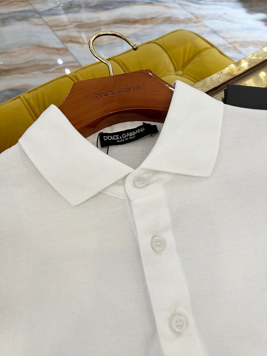 Мужское поло Dolce & Gabbana Premium - White