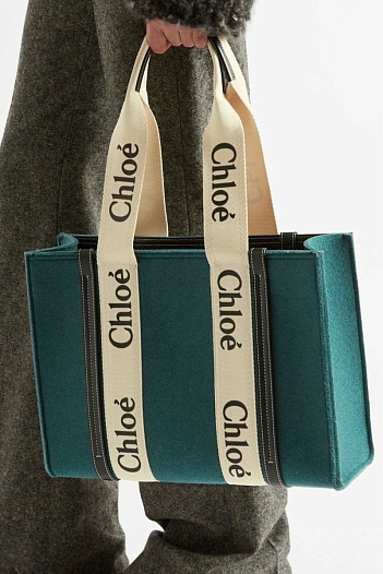 Женская сумка-тоут Chloe Woody 37x26 см (4 расцветки)   