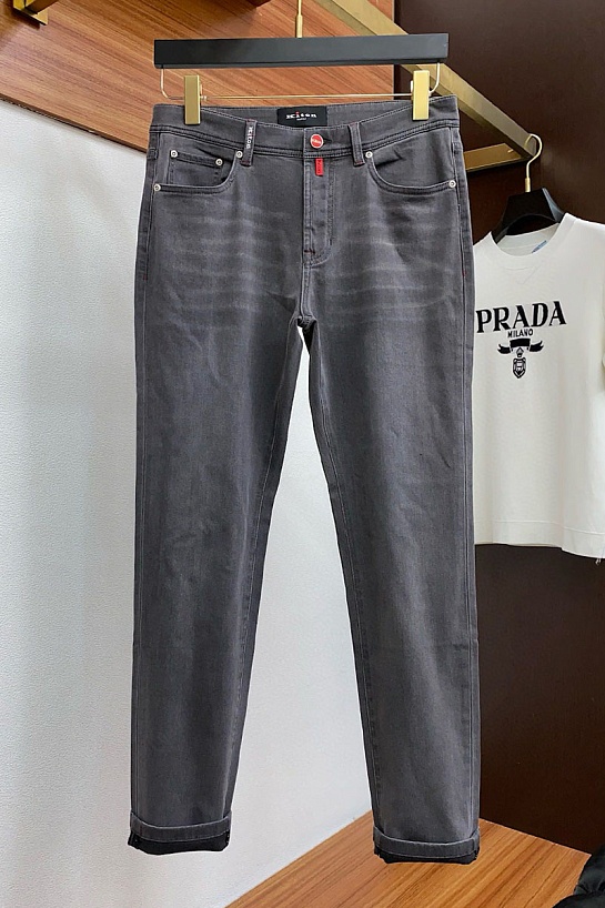 Мужские серые джинсы Kiton Premium